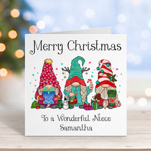 Three Gnomes Christmas Card