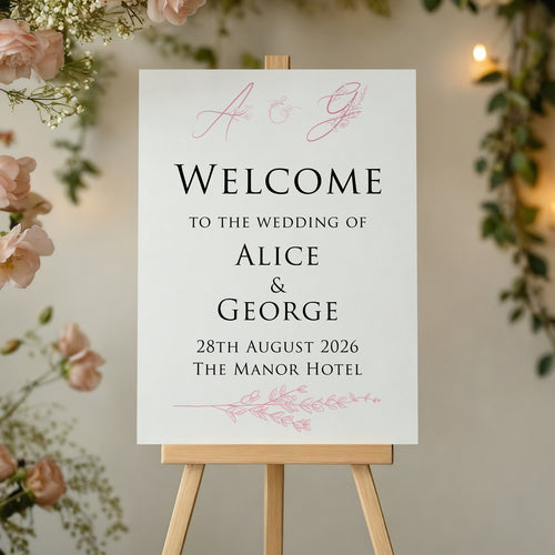 ALICE Wedding Welcome Sign