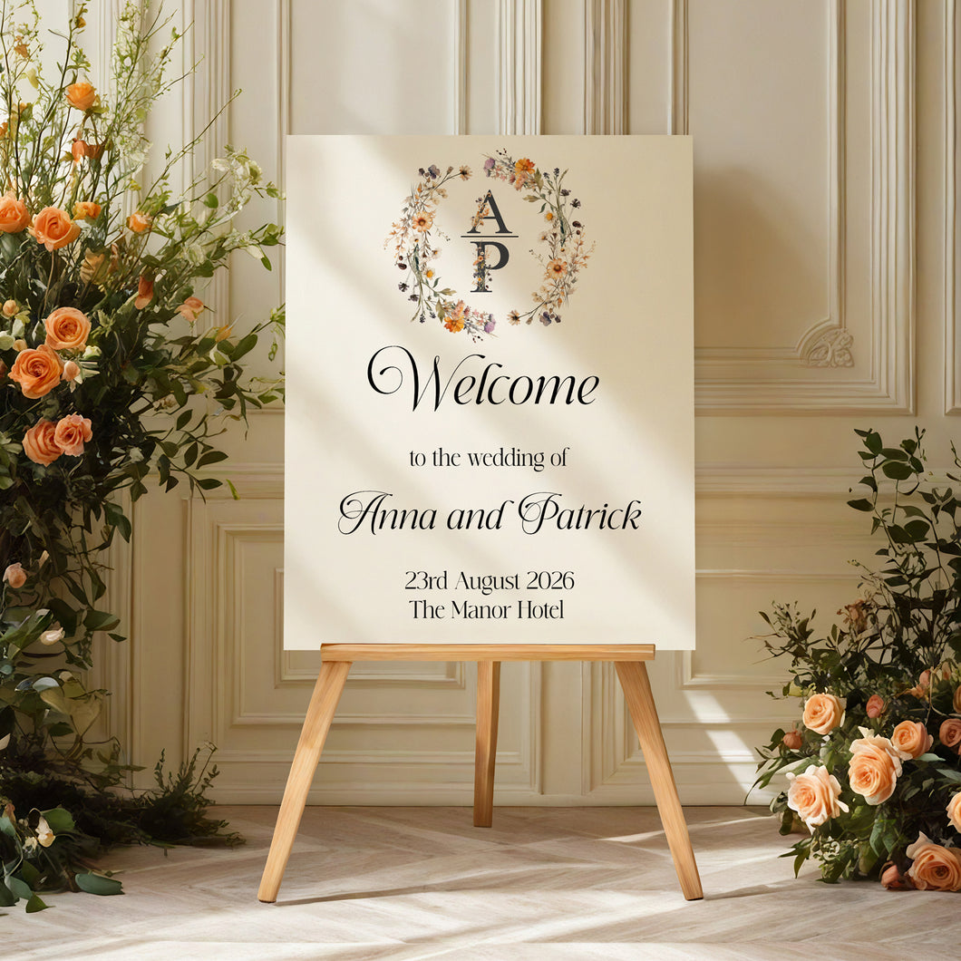 ANNA Wedding Welcome Sign