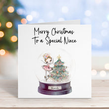 Ballerina Snow Globe Christmas Card