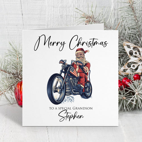 Santa Biker Christmas Card
