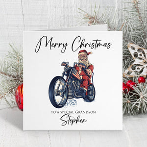 Santa Biker Christmas Card