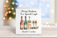 Champagne Bottles Christmas Card