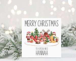 Farm Animals Christmas Card