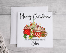 Festive Drinks & Gingerbread Man Christmas Card