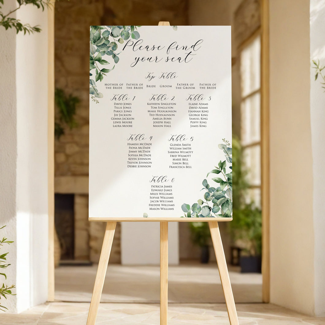 Esme Wedding Table Plan - Occasions by Rebecca – Occasions by Rebecca Ltd