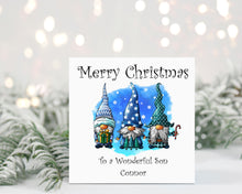 Blue Gnomes Christmas Card