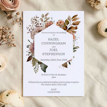HAZEL Rustic Floral Wedding Invitation - Day or Evening