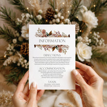 Hazel Rustic Floral Wedding Information Card