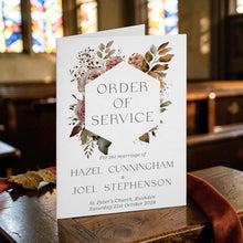 HAZEL Rustic Floral Order of Service