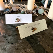 HAZEL Rustic Floral Personalised Wedding Place Cards