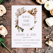 HAZEL Rustic Floral Save the Date Cards