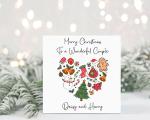 Doodle Heart Christmas Card