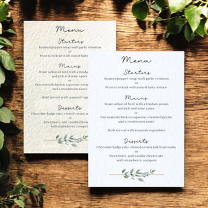 FLORA Menu