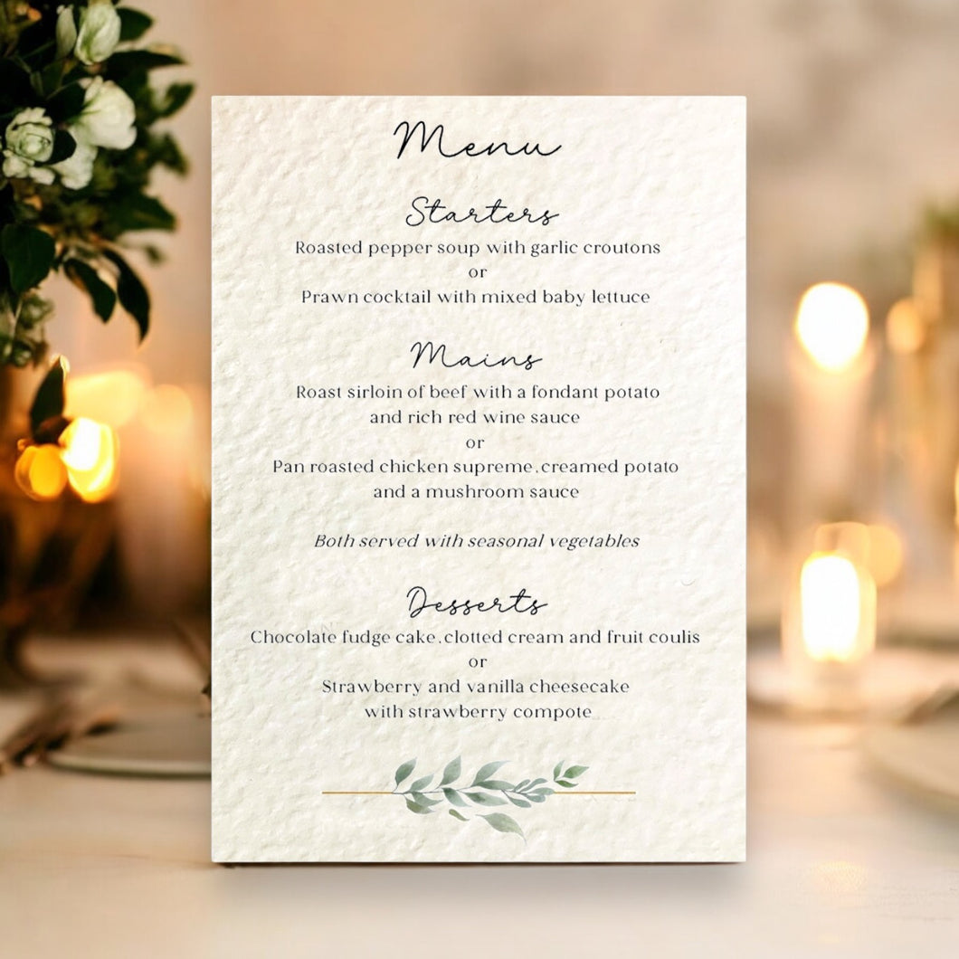 FLORA Menu