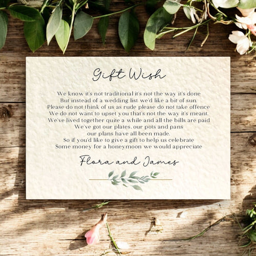 FLORA Gift Poem Card