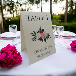 FLORENCE Table Numbers / Names