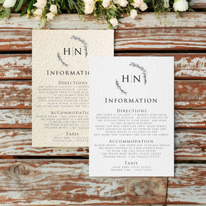 HEATHER Information Cards