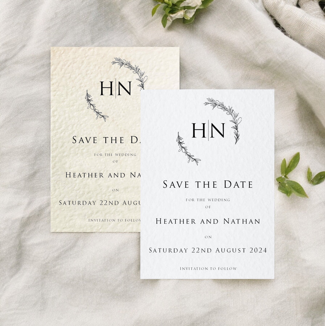 HEATHER Save the Date cards