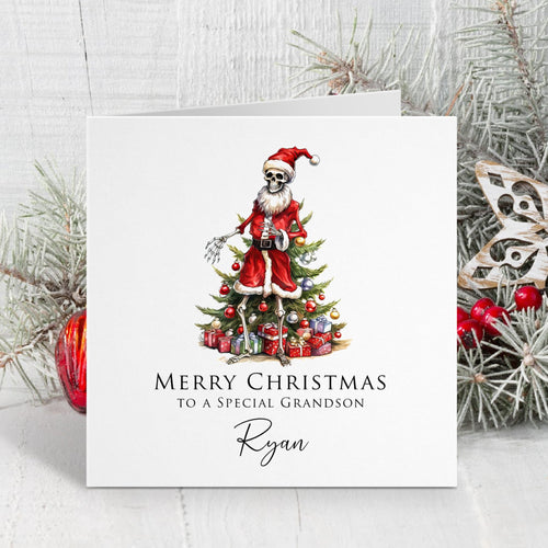 Skeleton Santa Christmas Card