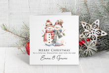 Snowmen Couple Christmas Card