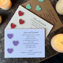 SIENNA Three Heart Wedding Invitations - Day or Evening