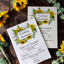 sunny sunflower wedding invitations - day or evening 
