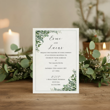 ESME Sage Eucalyptus Wedding Invitations - Day or Evening