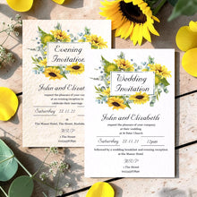 Sunny Sunflower Wedding Invitation - Day or Evening