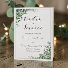 ESME Sage Eucalyptus Order of Service Booklet