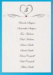 ALISSA DIY Table Plan Cards - Pearlescent