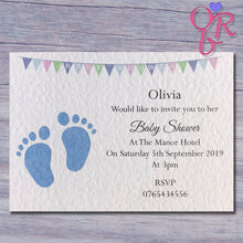 Footprint Baby Shower Invitation
