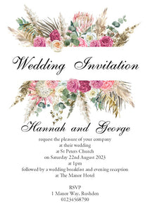 Boho Frame Wedding Invitations