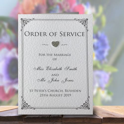 CHARLOTTE Order of Service Booklet - Glitter