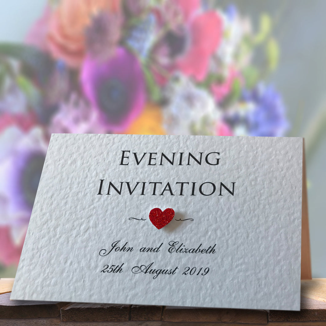 ELIZABETH Folded Invitation - Glitter