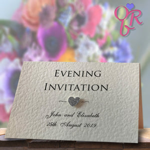 ELIZABETH Folded Invitation - Glitter