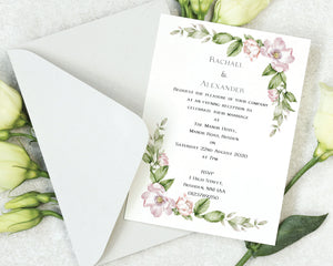 Pastel Peony Wedding Invitations