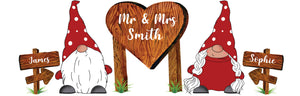 Mr and Mrs Gnome Personalised Mug