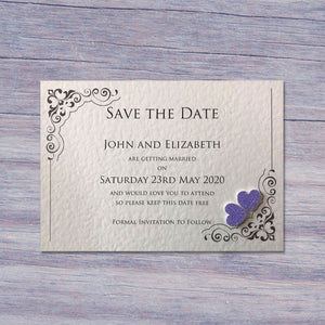 KATIE Save the Date Cards - Glitter