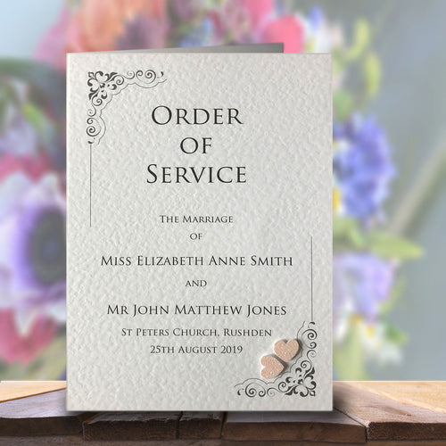 KATIE Order of Service Booklet - Glitter