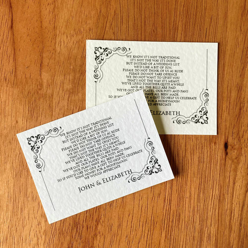 KATIE / MARIA Money Poem Card