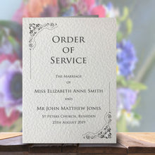 MARIA Order of Service Booklet