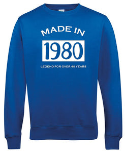 Made in 1980 sweater