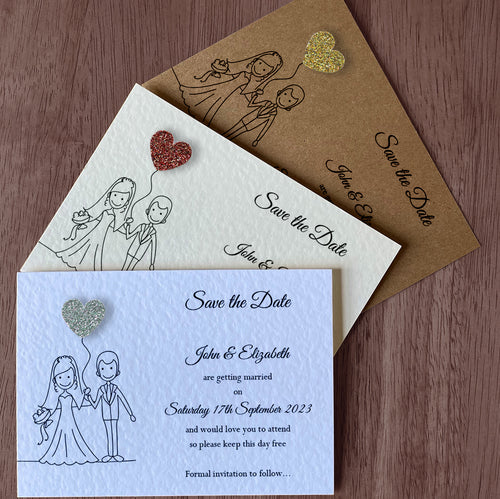 MILLIE Save the Date Cards - Glitter
