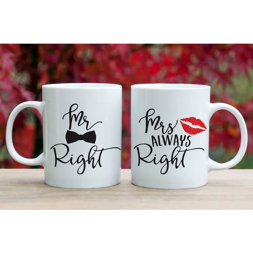 Mr & Mrs Right Mugs