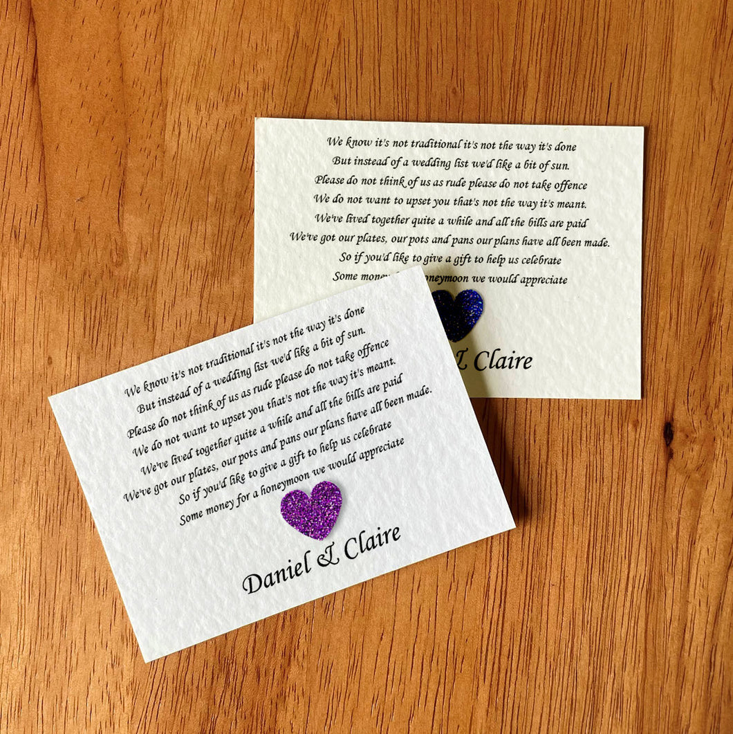 OLIVIA Gift Poem Card - Glitter