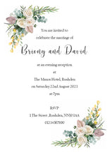 Blush Rose Bouquet Wedding Invitations