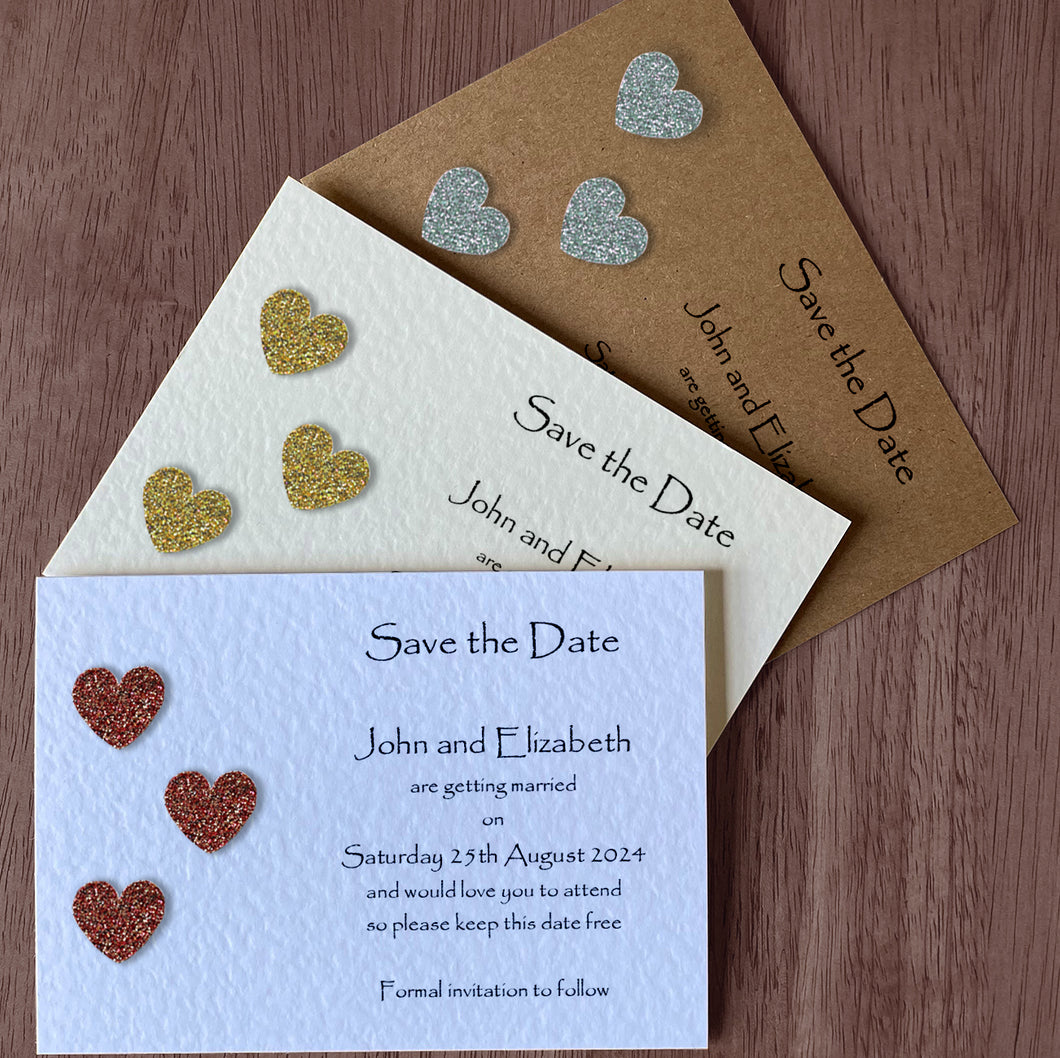 SIENNA Save the Date Cards - Glitter