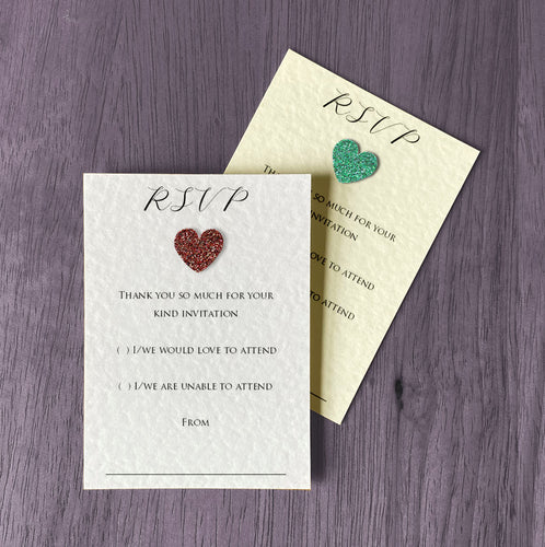 SOPHIA RSVP Cards - Glitter