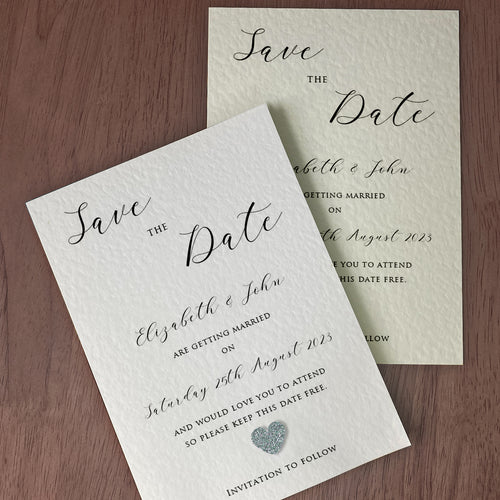 SOPHIA Save the Date Cards - Glitter